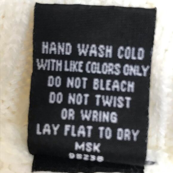 Player Gold Cowl Neck Belted Sweater Cream Large - Picture 10 of 12